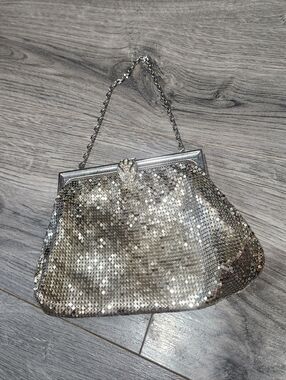 Vintage Silver Whiting & Davis Mini Glam Evening Bag